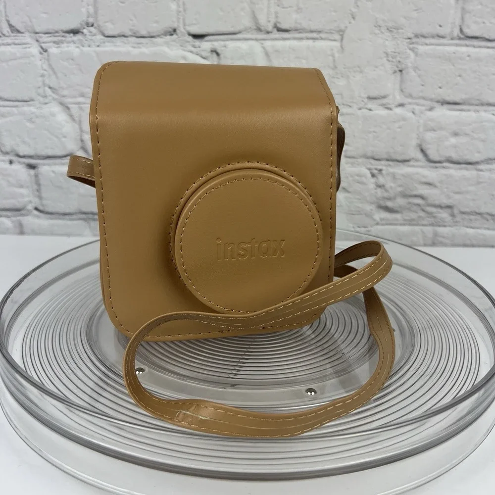 Genuine Fujifilm Instax Mini Groovy Camera Case Light Brown‎ Adjustable Strap
